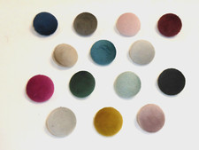 14 x Upholstery Buttons in MULTI-COLOURED SETS - Plush Velvet (Size: 25mm)