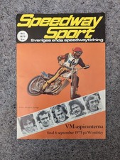 SWEDISH SPEEDWAY MAGAZINE SEPTEMBER 1975 WORLD FINAL EDITION