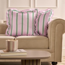 OHS Stripe Frill Cushion