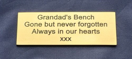 70mm 25mm solid brass plaque - x,