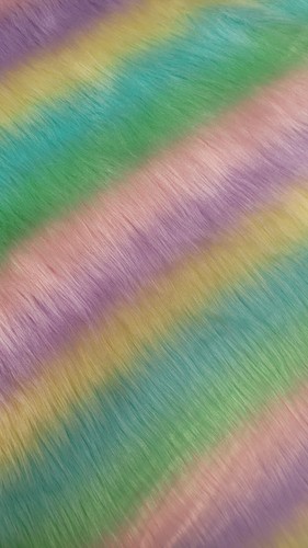 Striped faux fur - , fabric