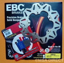 EBC FRONT Brake Disc and Carbon Disc Brake Pads Fits VESPA PX125 / PX150 / PX200