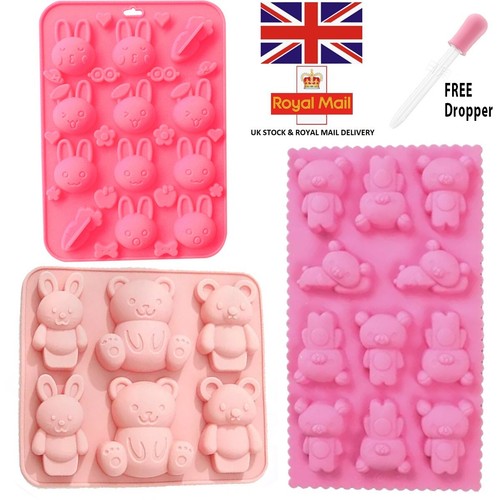 3pc bears rabbits animals - bears,