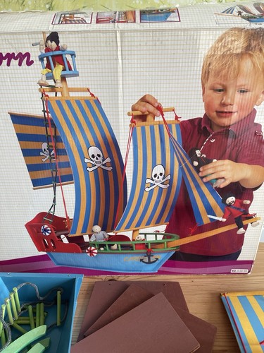 Wooden pirate ship - wooden,
