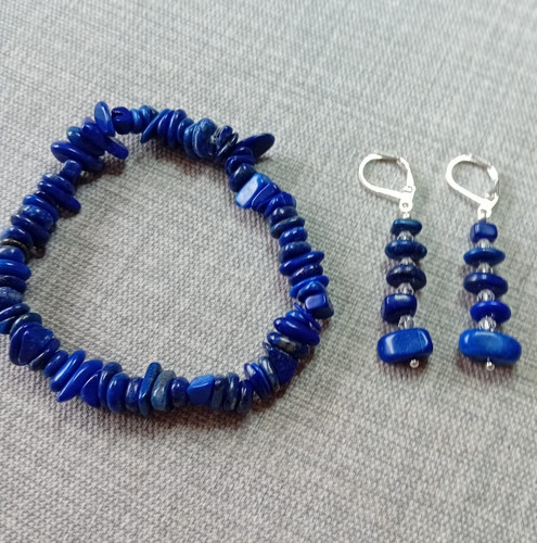 Lapis lazuli bracelet drop - lapis,