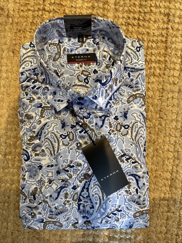 Eterna men shirt blue - shirt,