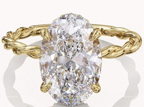 4ct oval cut - 4ct, white