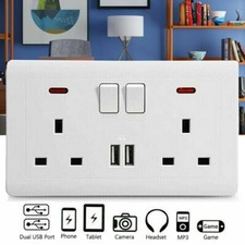 USB DOUBLE WALL SOCKET 13 AMP