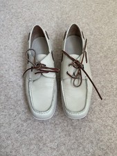 Lacoste Cream Leather Moccasin