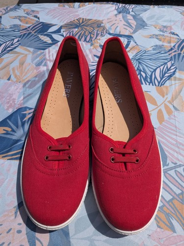 Pavers hotter red - canvas, shoes