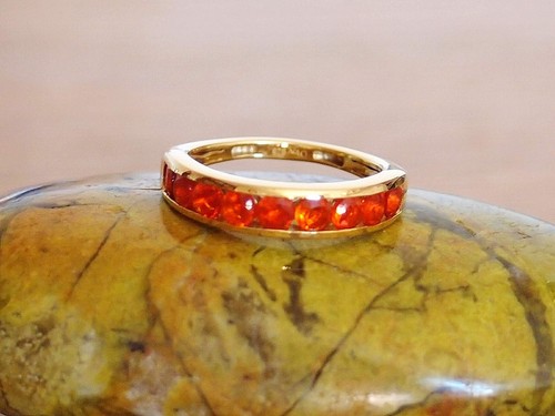 Crimson fire opal half - fire,