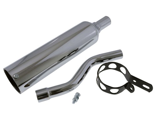 Exhaust silencer chrome - exhaust, in