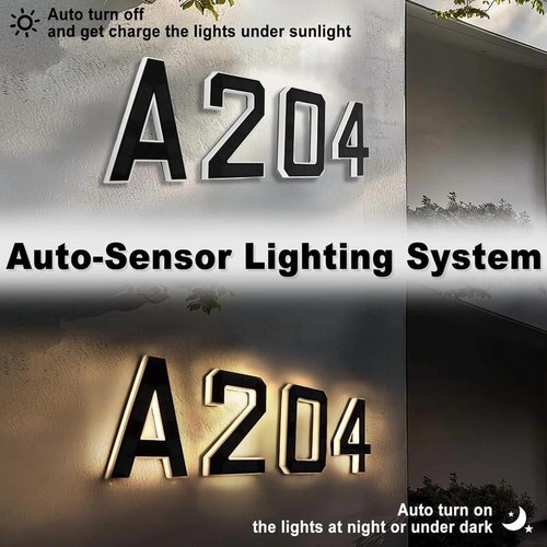 Solar led house numbers - solar, &