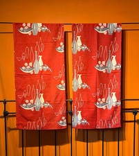 Pair of Vintge 1950's Red &