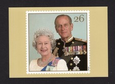 26p GOLDEN WEDDING PHQ CARD UNUSED WITH TEXT ON REVERSE PRINTED TRIPLE