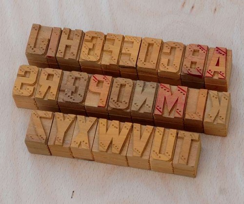 Alphabet letterpress - a-z,