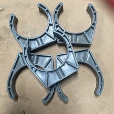 5 x Tube Clamps PVC Pipe Clips Open Pipe Clips 3” Fixed Pipe Clamp Support