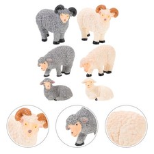 6 Pcs Sheep Figurines Mini
