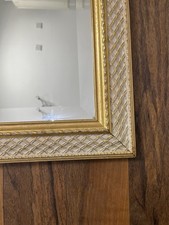 Gold Wood Framed Wall Mirror  ( Used)