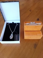 Buckingham Costume Jewellery, Hinged Bracelet/Bangle, Pendant Necklace All Boxed