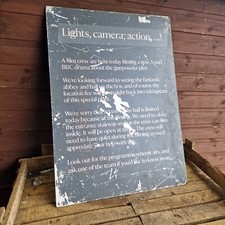 Genuine Film Set Sign | 2017 BBC Drama Gunpowder | At Fountains Abbey, Yorkshire
