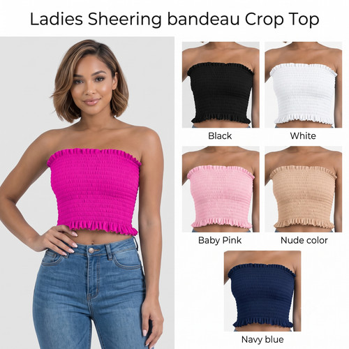 Ladies sheering bandeau bra - ladies,