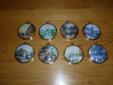 THE MINIATURE WORLD OF PETER BATES SET OF 8 VINTAGE WALL HANGING PICTURES