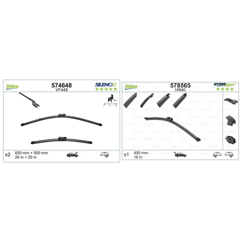 Valeo front rear wiper - valeo, blade