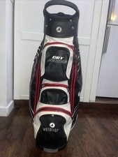 Motocaddy Dry Series Cart Bag 14-Way Divider, White/Black/Red With Raincover
