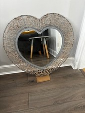 Dunelm Wicker Heart Mirror
