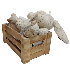 Small Wooden Crate - 27cm W x 16cm D x 12cm H - END OF LINE (CLRST090)