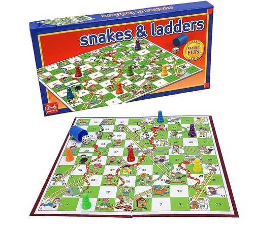Classic snakes ladders board - &,