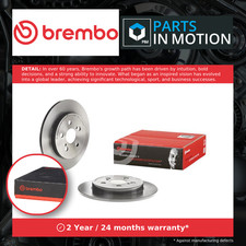 2x Brake Discs Pair Solid fits