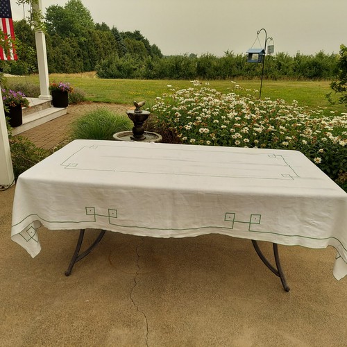 Vintage 30s art deco linen - vintage,