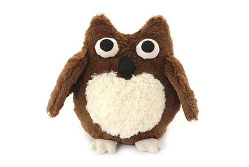 Owl door stop brown white - stop,