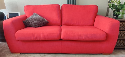Red dfs seater sofa - dfs, –