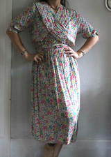 Vintage 1940s Floral Ruched