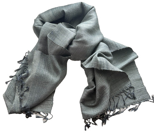 Grey thai silk wrap - grey,