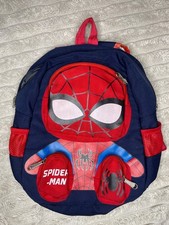 spiderman kids boys girls backpack with 3 front pockets mesh sides