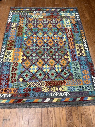 Handmade reversible kilim 100 - handmade, 100%