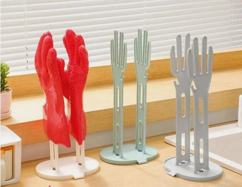 Rubber gloves drying - rubber,