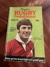 Vintage 1971-72 Playfair Annual RUGBY Football Annual BOOK By Gordon Ross