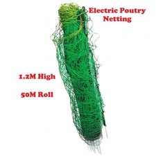 Electric Poultry Netting Fence 50M Long 1.2M High (Chicken Fencing Net Mesh)