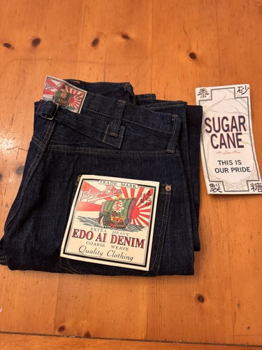 Sugar cane raw - selvedge, blue