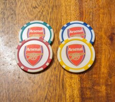Arsenal FC Poker Chip Golf Ball Markers- 4 colours available