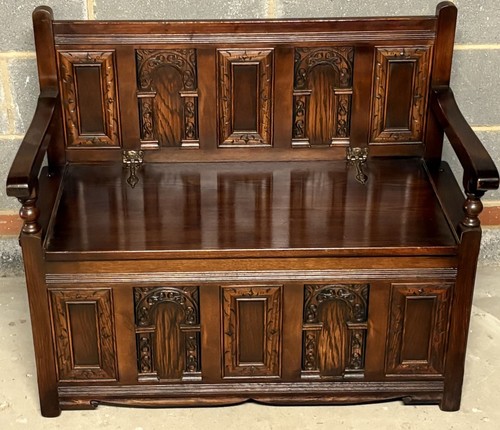 Solid carved oak arts crafts - oak, &