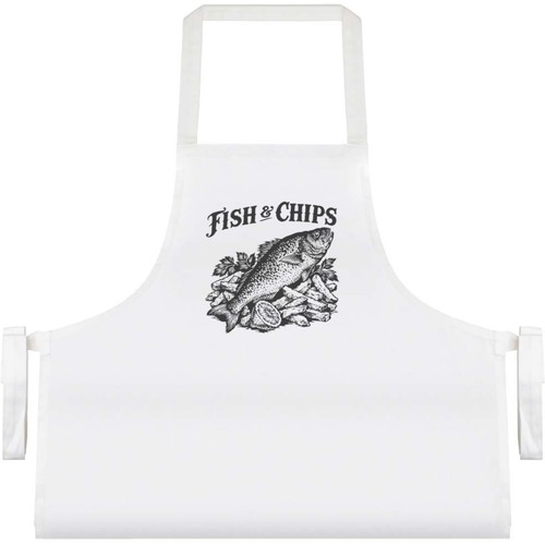Fish chips cooking apron - apron,