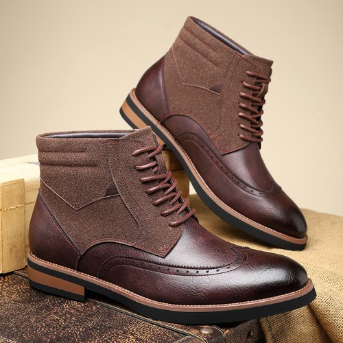 Faux leather contrast sole - leather,
