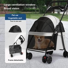 Pet Stroller Dog Cat Puppy Pram Pushchair Travel Cart Jogging Buggy Carrier-Uk