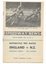 Speedway Programme 25 January